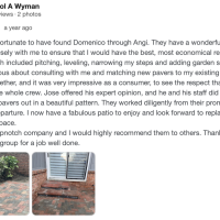 carole wyman google rvw one year matched new pavers to old
